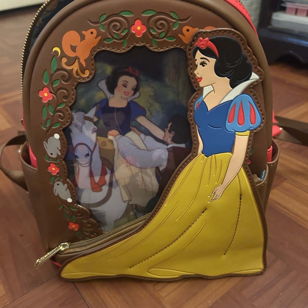 Loungefly Snow White Brown and Yellow Backpack